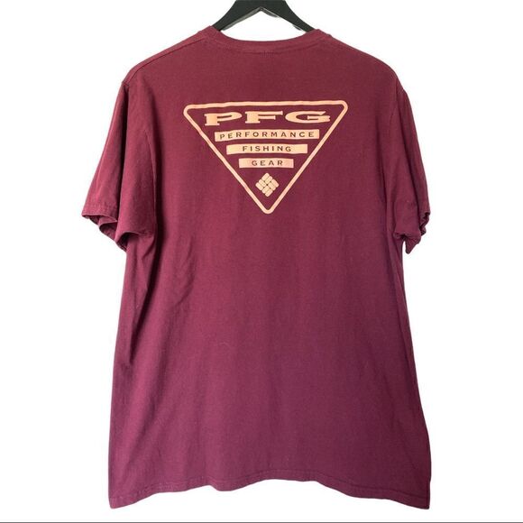 Columbia PFG Maroon Short Sleeve T-shirt - Picture 3 of 6